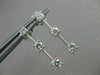 ESTATE .88CTW DIAMOND 14K WHITE GOLD HANGING PAST PRESENT FUTURE EARRINGS #14438