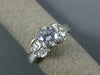 ESTATE 1.89CT DIAMOND 18KT WHITE GOLD 3D ROUND & BAGUETTE ENGAGEMENT RING #1835