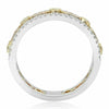 .40CT WHITE, PINK & FANCY YELLOW DIAMOND 14KT TRI COLOR GOLD 3D ANNIVERSARY RING