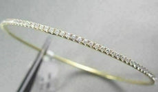 ANTIQUE NARROW 2.60CT DIAMOND 18KT YELLOW GOLD 2MM WIDE BANGLE SIMPLY BEAUTIFUL!