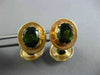 ANTIQUE LARGE 8.0CT AAA GREEN TOURMALINE 14KT ROSE GOLD 3D OVAL MENS CUFFLINKS