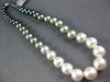 ESTATE LARGE AAA SOUTH SEA & TAHITIAN PEARL 14KT WHITE GOLD 3D OMBRE NECKLACE