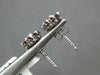 ESTATE .25CT DIAMOND 14KT WHITE GOLD 3D BEZEL FLOWER SQUARE STUD EARRINGS