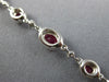 ESTATE 2.41CT DIAMOND & AAA RUBY 18KT WHITE GOLD OVAL HALO CLASSIC LOVE BRACELET