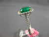 GIA LARGE 4.84CT DIAMOND & AAA EMERALD 18KT 2 TONE GOLD CLASSIC ENGAGEMENT RING