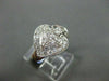 ANTIQUE LARGE .81CT DIAMOND HEART 3D 14KT WHITE GOLD RING SIMPLY BEAUTIFUL 16482