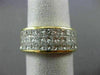 ESTATE WIDE 3.30CT PRINCESS CUT DIAMOND 18KT YELLOW GOLD ANNIVERSARY RING #21678