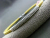 ESTATE .24CT DIAMOND 14KT TWO TONE GOLD 3D CLASSIC MESH FLEXIBLE BANGLE BRACELET