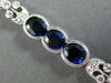 ESTATE WIDE 8.64CT DIAMOND & SAPPHIRE 18K WHITE GOLD 3D FILIGREE TENNIS BRACELET