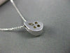 ESTATE .17CT SOLITAIRE DIAMOND 18K WHITE GOLD FLOATING PEAR SHAPE PENDANT #11848