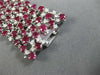 ESTATE LARGE 38.47CT DIAMOND & AAA RUBY 18K WHITE GOLD MULTI ROW TENNIS BRACELET