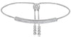 .59CT DIAMOND 18KT WHITE GOLD 3D CLASSIC 2 ROW BAR ADJUSTABLE STAR FUN BRACELET
