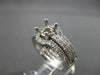 ESTATE LARGE 1.35CT DIAMOND 18KT WHITE GOLD 3D SEMI MOUNT INSERT RING #4770