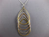 EXTRA LARGE 1.33CT DIAMOND 18KT TRI COLOR GOLD 3D OPEN TEAR DROP JOURNEY PENDANT