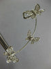LARGE .63CT DIAMOND 18KT WHITE GOLD MULTI BUTTERFLY EAR CLIMBER HANGING EARRINGS