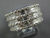 WIDE 2.26CT DIAMOND 18KT WHITE GOLD MULTI ROW ROUND & BAGUETTE ANNIVERSARY RING