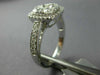 ESTATE 1.25CT DIAMOND 18KT WHITE GOLD ROUND CLUSTER SQUARE HALO ANNIVERSARY RING