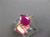 ESTATE 1.63CT RUBY 14KT YELLOW GOLD 3D CLASSIC PEAR SHAPE SOLITAIRE FUN RING