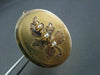 ANTIQUE LARGE 14KT YELLOW & ROSE GOLD FLOWER PEARL PENDANT BROOCH W/ CHAIN #1639