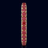 1.43CT AAA RUBY 14KT YELLOW GOLD 3D CLASSIC SHARED PRONG ETERNITY FUN LOVE RING