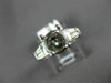 WIDE .65CT DIAMOND PLATINUM ROUND & BAGUETTE SEMI MOUNT ENGAGEMENT RING #18678