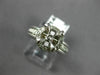 ESTATE WIDE .35CT DIAMOND 14KT WHITE GOLD HALO SEMI MOUNT ENGAGEMENT RING #19870