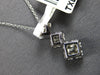 ESTATE .40CT DIAMOND 18K WHITE GOLD PAST PRESENT FUTURE JOURNEY FLOATING PENDANT