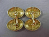 ANTIQUE LARGE 14KT YELLOW GOLD OVAL FILIGREE DOUBLE SIDED CUFF LINKS #21206