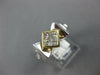 WIDE .87CT DIAMOND 14KT 2 TONE GOLD PRINCESS INVISIBLE SIDEWAY SQUARE MENS RING
