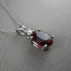 ESTATE 2.04CT DIAMOND & RUBELITE 14KT WHITE GOLD 3D SOLITAIRE OVAL PENDANT #XXX