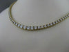 ESTATE 11.0CTW DIAMOND 18KT YELLOW GOLD GRADUATED TENNIS NECKLACE F/G VVS #20994