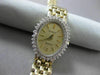 ESTATE .40CT DIAMOND 14KT WHITE & YELLOW GOLD OVAL GENEVE QUARTZ WATCH #19133