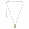 ESTATE 1.25CT WHITE & FANCY YELLOW DIAMOND 18KT 2 TONE GOLD DOUBLE HALO NECKLACE