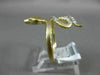 ESTATE .10CT ROUND DIAMOND 14KT YELLOW GOLD 3D CLASSIC ETOILE SNAKE FUN RING