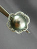 ESTATE LARGE .60CT DIAMOND & AAA TAHITIAN PEARL 18KT WHITE GOLD CLIP ON EARRINGS