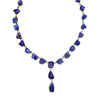 EXTRA LARGE 251.26CT DIAMOND & AAA TANZANITE 18K YELLOW GOLD LARIAT FUN NECKLACE