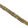 LARGE 31.12CT MULTI COLOR ORANGE DIAMOND 18KT YELLOW GOLD CUFF TENNIS BRACELET