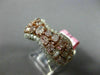 LARGE 3.54CT WHITE & PINK DIAMOND 18K WHITE & ROSE GOLD WEDDING ANNIVERSARY RING