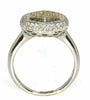 .86CT WHITE & FANCY YELLOW DIAMOND 18KT 2 TONE GOLD 3D SQUARE HEXAGON FUN RING