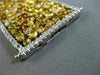 GIA LARGE 57.49CT MULTI COLOR DIAMOND 18KT 2 TONE GOLD CLUSTER TENNIS BRACELET
