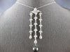 EXTRA LARGE 3.0CT DIAMOND & AAA TAHITIAN PEARL 18K WHITE GOLD CHANDELIER PENDANT