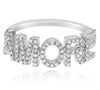 ESTATE .31CT DIAMOND 14KT WHITE GOLD 3D AMORE LOVE FUN RING