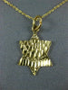 ESTATE 14KT YELLOW GOLD 3D DIAMOND CUT STAR OF DAVID FLOATING PENDANT #1428