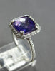 LARGE 2.5CT DIAMOND & AAA AMETHYST 14K WHITE GOLD 3D SQUARE HALO ENGAGEMENT RING