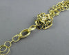 ESTATE LARGE .60CT DIAMOND & BLACK ENAMEL 14KT YELLOW GOLD FLOWER LINK BRACELET