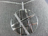 ESTATE LARGE .25CT DIAMOND 18KT WHITE GOLD 3D CIRCULAR CRISS CROSS WEB PENDANT