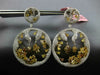 LARGE 12.15CT WHITE & FANCY YELLOW DIAMOND 18KT GOLD 3D GLOBE HANGING EARRINGS