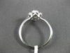 ANTIQUE SMALL .16CT DIAMOND 14KT WHITE GOLD FLORAL FOUR PETAL PAVE CLUSTER RING