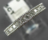 ESTATE 0.25CT DIAMOND 14KT WHITE GOLD FILIGREE MILGRAIN ETERNITY RING #19628