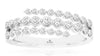.68CT DIAMOND 14KT WHITE GOLD ROUND SHARED PRONG GRADUATING CRISS CROSS FUN RING